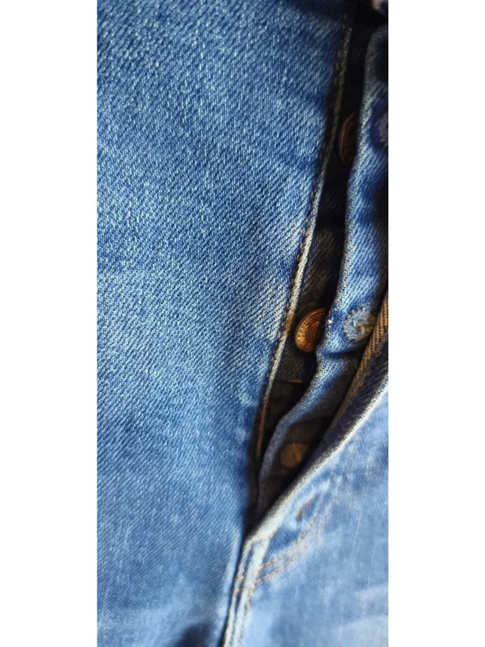 MOTHER The Tomcat High Rise Straight Leg Jeans Size 27 Blue Distressed Button Fl